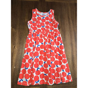 Hanna Andersson Girls Racerback Skater Dress Sz 8 Tangerines Pockets